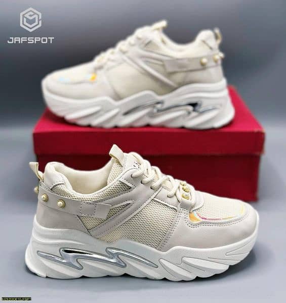 HIGH QUALITY GIRLS CHUNKY SNEAKERS,OFF WHITE 1
