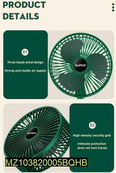 Portable Rechargeable Fan 3