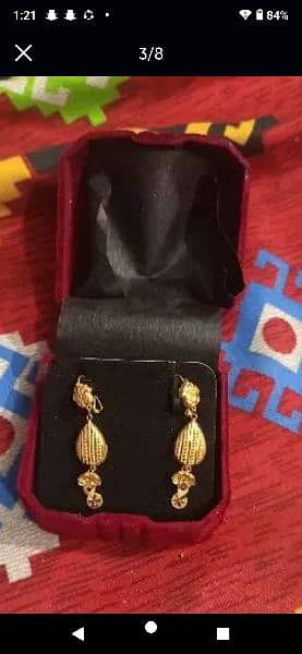 gold earrings 12 karrit 8