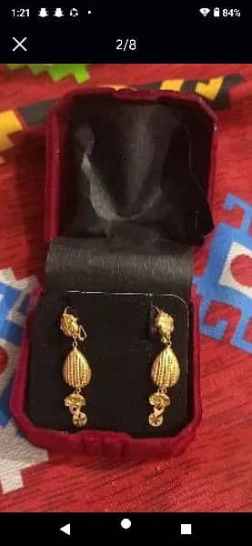 gold earrings 12 karrit 9