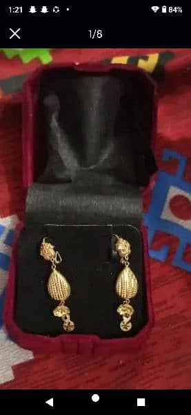 gold earrings 12 karrit 10