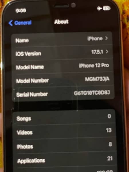 i phone 12 pro 4 month sim time 10/10 condition water pack 7