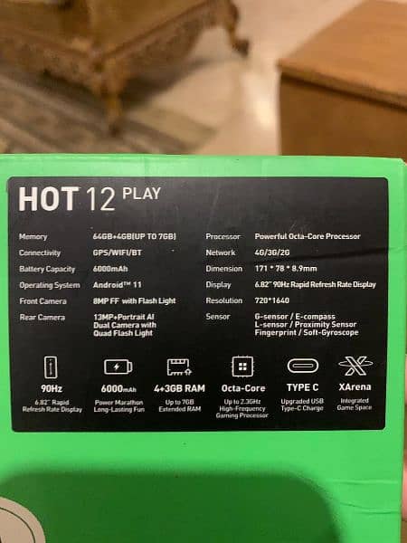 Infinix hot 12 play mint condition 5