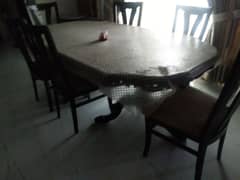 Solid 8 seater dining table