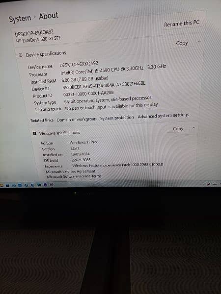 HP PC 800 G1  i5 Gen-4 Urgent Sale (Only CPU) Best for Gaming 1