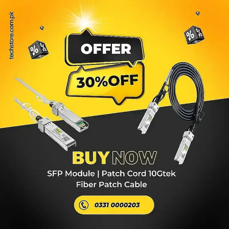 SFP-Module Cable // Patch Cord //10G Tek Best Fiber Patch In Pakistan 0