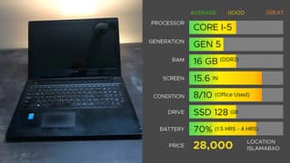 Lenovo G50-80 Core i-5 / 5th Gen, 16 GB Ram