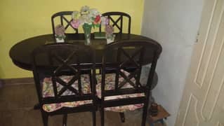 dining table and 4 chear