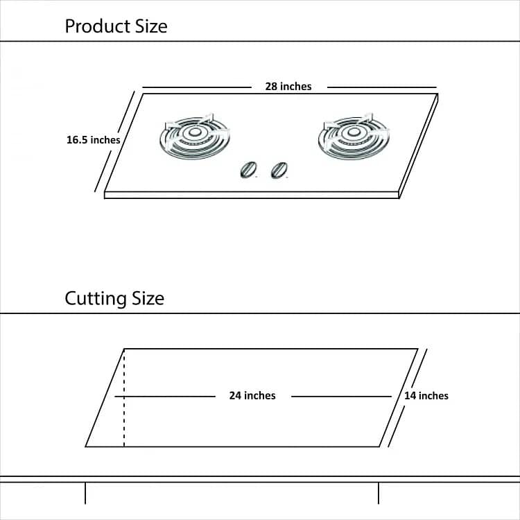 High Quality Hob/Stove Tokyo 3 Burner silver Stainless Steel 3