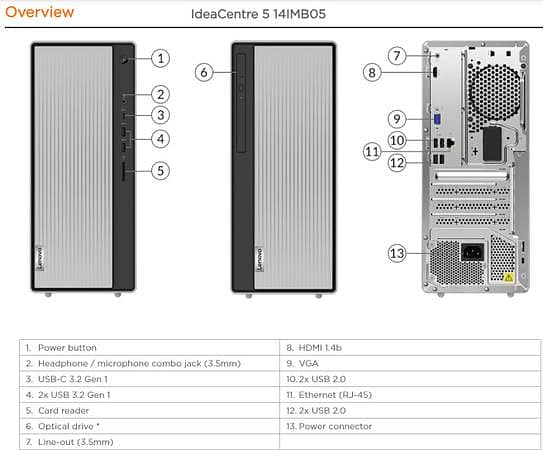 Lenovo IdeaCentre 5 / Acer Aspire TC-875 Tower 10th Gen i7 10700 Deal 7