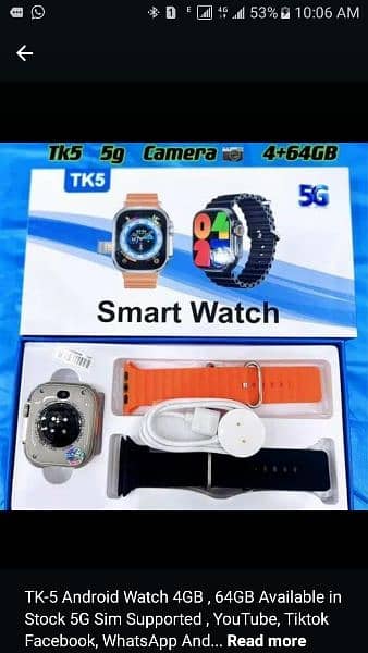 Apple Design TK-5 Ultra Sim Watch 4GB 64GB Camera support 1