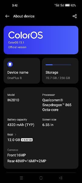 oneplus 8 dual sim 12+8 256 gb 4