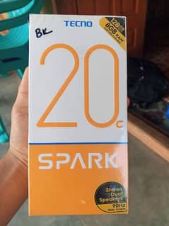 Techno spark 20c with box and Charger