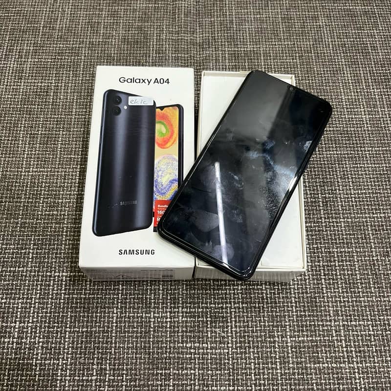 Samsung A04 with box and charger + 5 month warranty 0