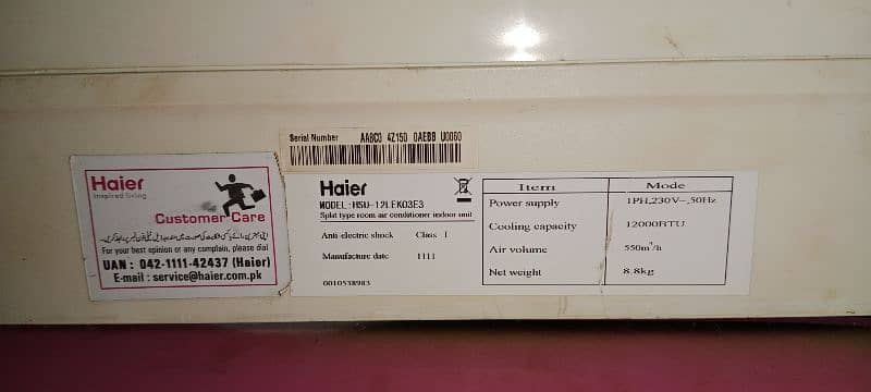 Hair 1 Ton Non inverter Split Ac 2