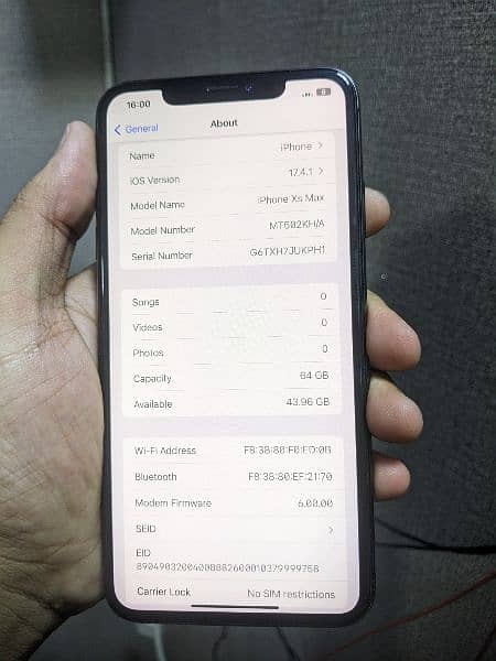 IPHONE XSMAX PTA APPROVED 64GB 82 HEALTH 4