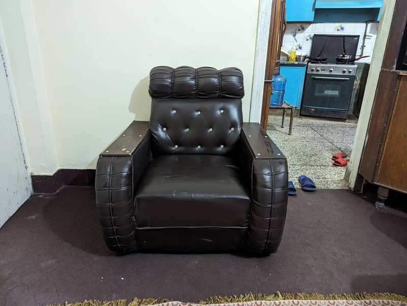 5 Seater Sofa Set Leather 2