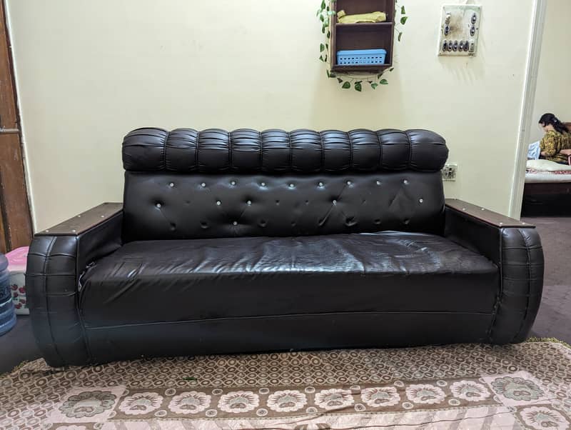 5 Seater Sofa Set Leather 3