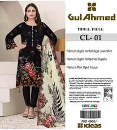 Gul Ahmad Lawn 3 Piece Branded suite