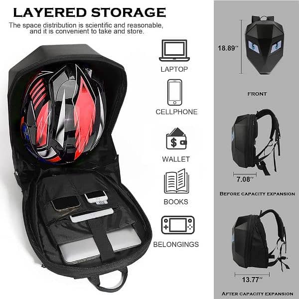 LED Bag Backpack, Eyes Bag, LED Rider Backpack 5