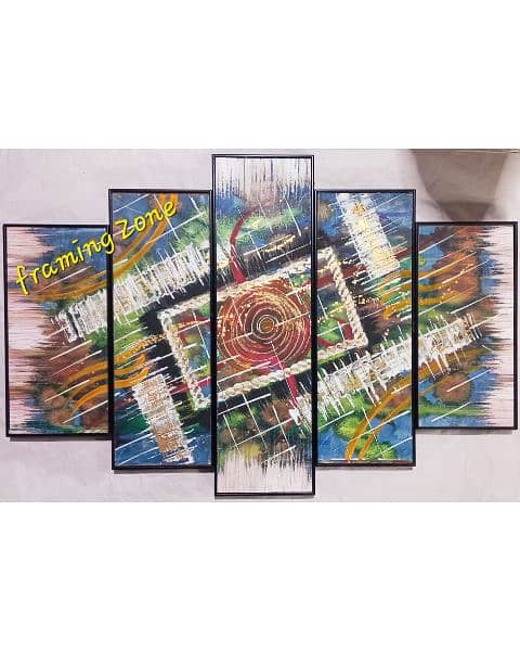 5 Piece Set Abstract Art Wall Frame | Wall Decor | Gift Item 5