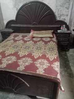 pure old wooden bed