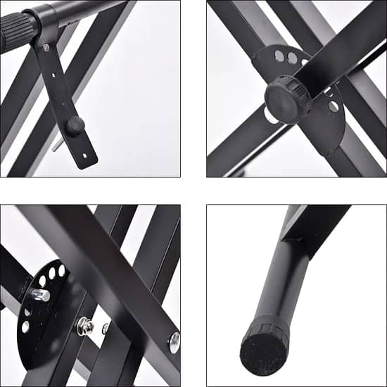 Professional Piano Stand Double-X High Quality Folding Aluminum Metal 2