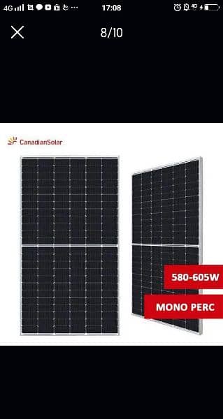 Canadian solar mono crystalline perc 550watt 2