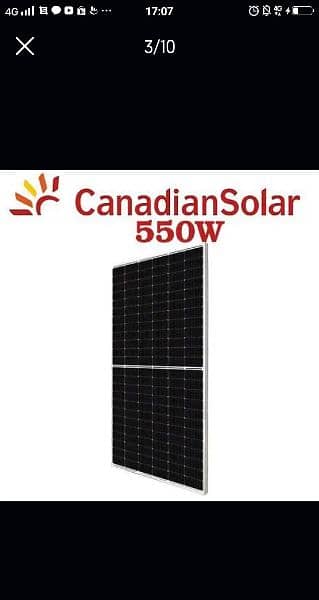 Canadian solar mono crystalline perc 550watt 7