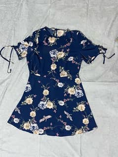 blue floral dress