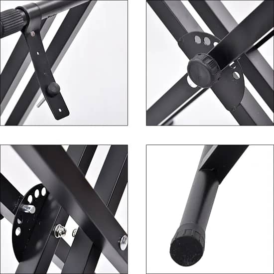 High Quality Double-X Piano Stand Aluminum Metal Professional Folding 2