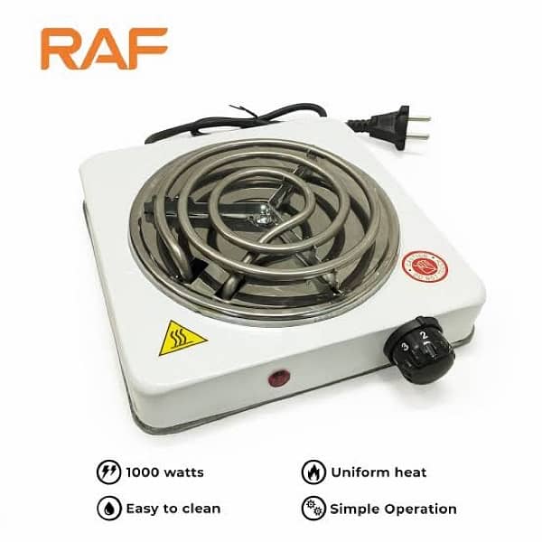 RAF Electric Hot Plate - Portable Electric Stov - 1000W 2