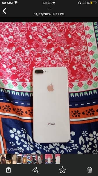Iphone 8 plus non pta jv scratchless condition 64gb 5