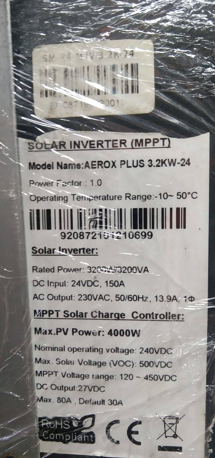 Solar Max Mppt Solar Inverter 3.2 KVA PV-4000 /24 5