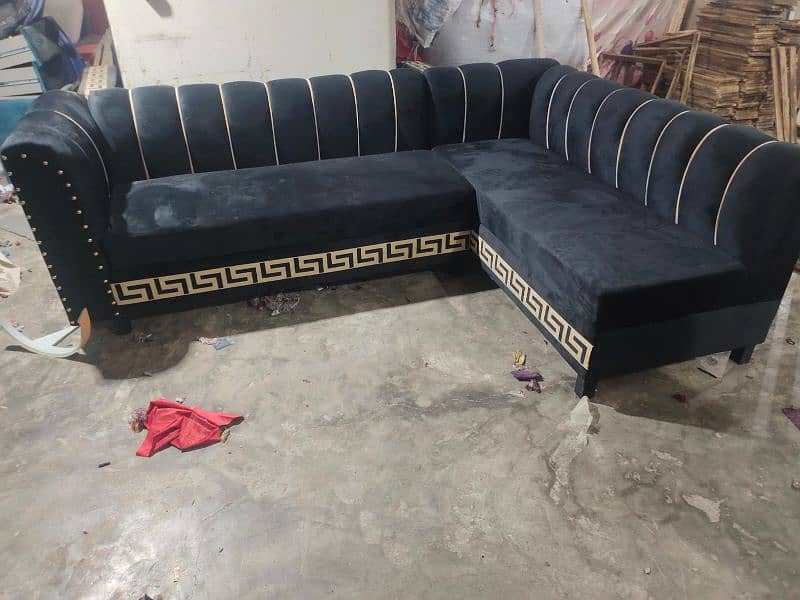 L shape sofa / corner sofa / six seater / velvet sofa / Sofa for sale 10