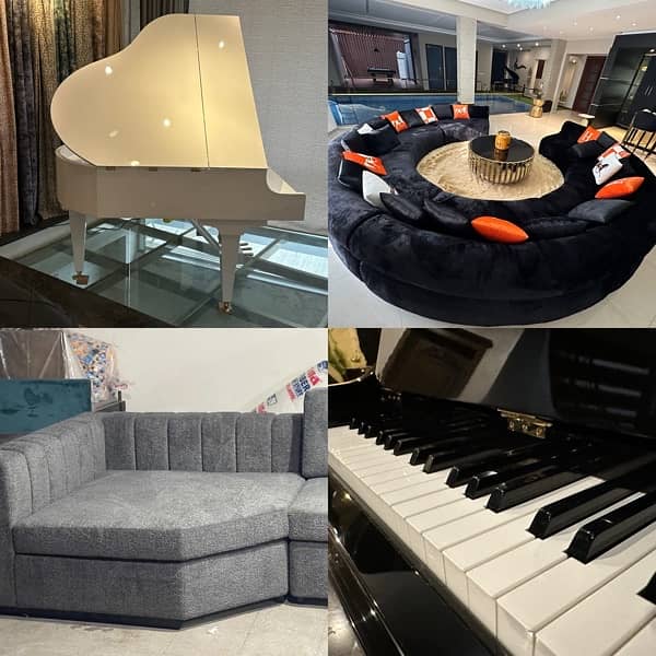 Basscelf Grand Piano / pool table / Rugs / sofa / keyboards 10