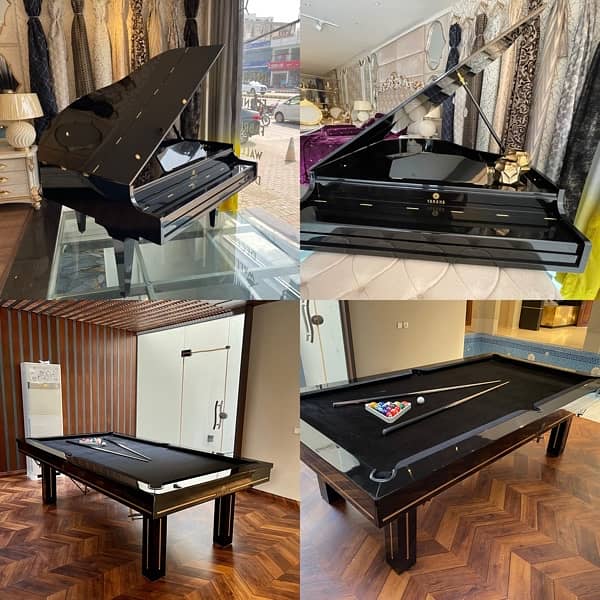 Basscelf Grand Piano / pool table / Rugs / sofa / keyboards 9