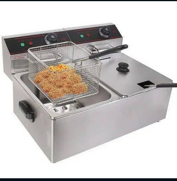 Electric Double 12L Deep Fryer French Fries Electric Fryer Machine. 3