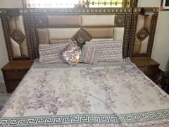 King Size Bed For Sale With Dressing And Matress