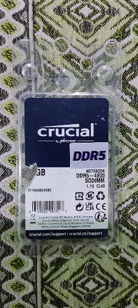 Crucial 16GB DDR5 Laptop Ram 4800Mhz 1