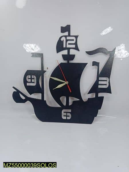 Wall hanging clock boat design 0