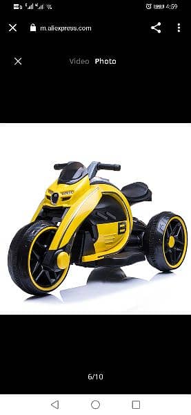 Kids Motorcycle, Tricycle for age 3 to 8 years Imported Battery . 2