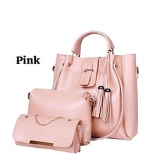 3 pcs PU leather shoulder bag with free delivery 0