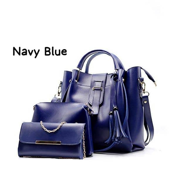 3 pcs PU leather shoulder bag with free delivery 2