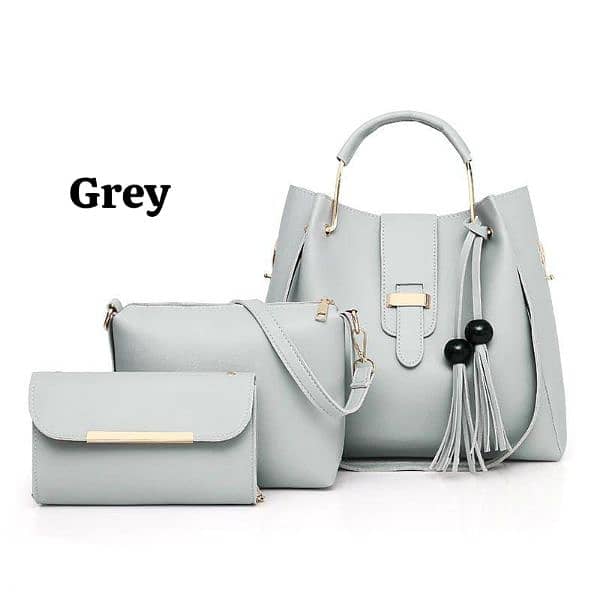 3 pcs PU leather shoulder bag with free delivery 4