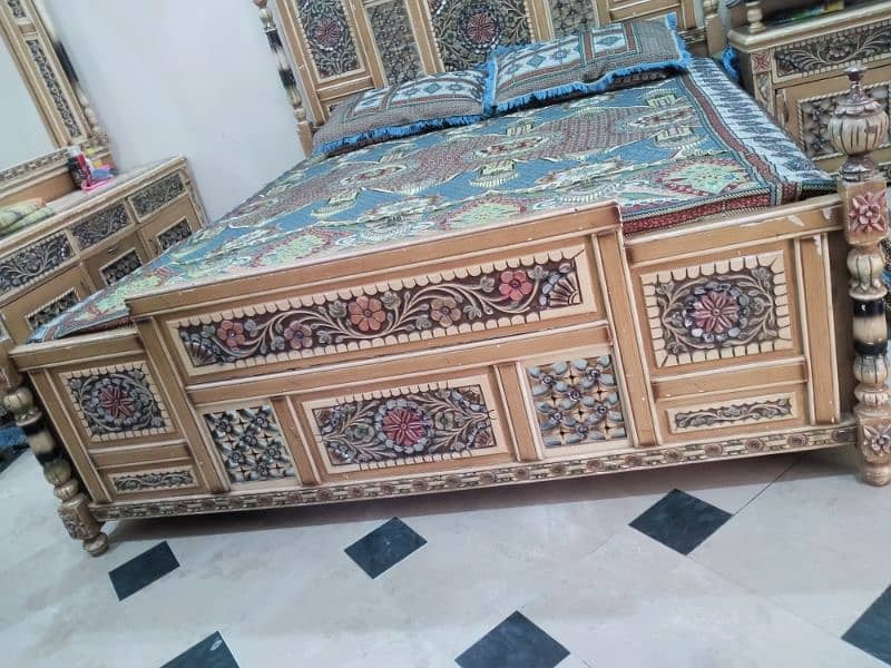 Complete Bed Set pure wood 2