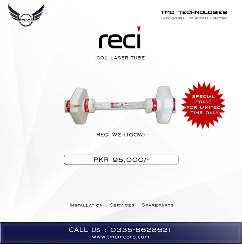 SPT & RECI LASER CO² TUBES 3