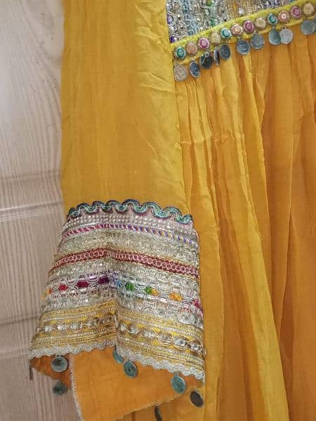 pakhtoon dress for mehndi event 2
