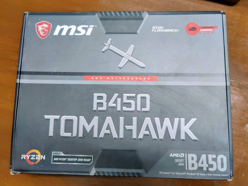 MSI B450 Tomahawk motherboard 0