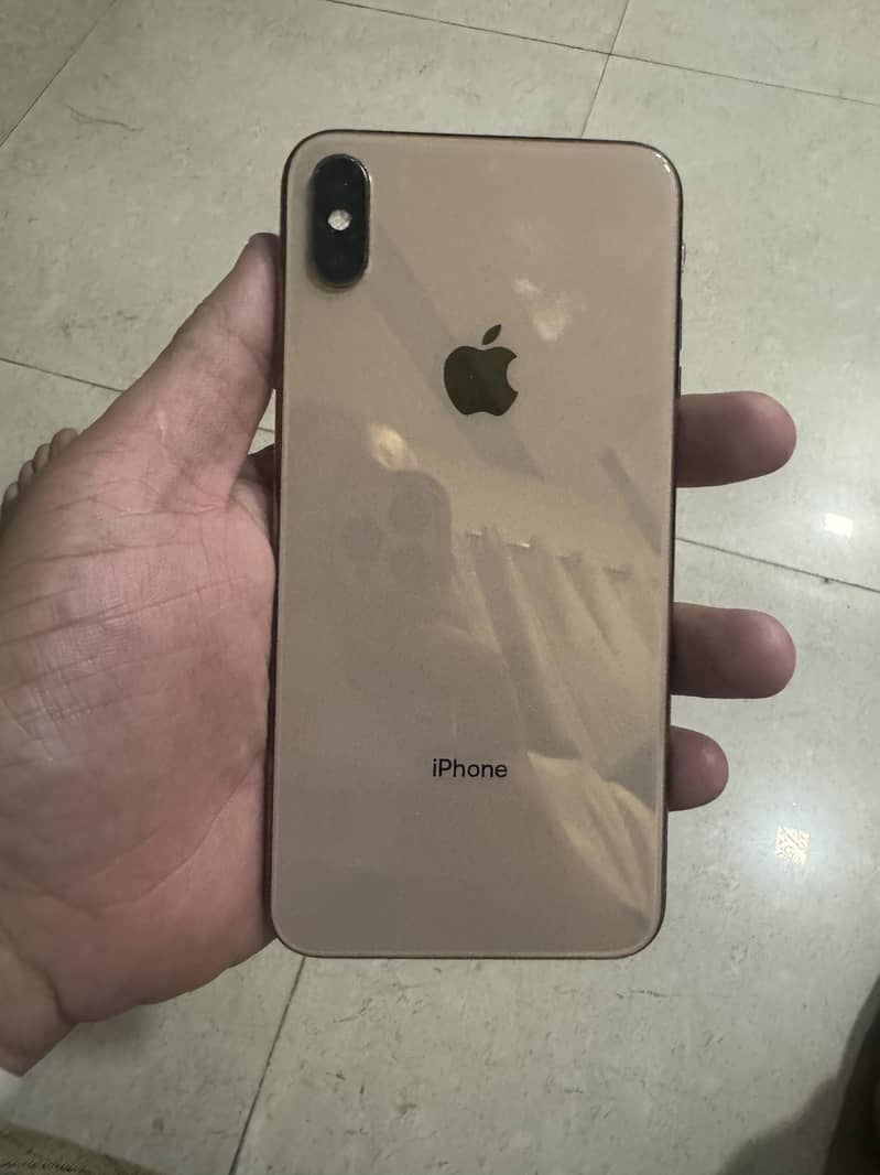 Iphone xs max non pta 256gb factory unlock just back change gold clr 5